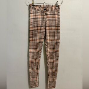 Free People ~ High Waisted Plaid Dress Pants
